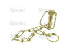 SQ HEAD LINCH PIN & CHAIN 16MM