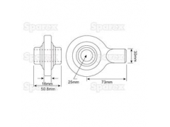 TOP LINK BALL WELD-ON CAT 2