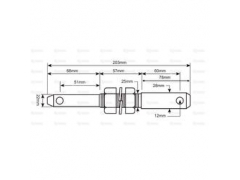 MOUNTING PIN CAT 1/2 X 1'NF AD