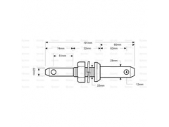 MOUNTING PIN CAT 1/2 X 1'NF