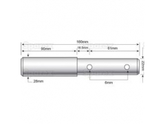 MOUNTING PIN DUAL CAT 28-22 MM