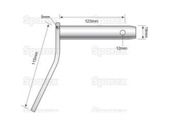 CRANKED PIN 19 X 123MM