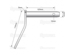 CRANKED PIN 22 X 123MM