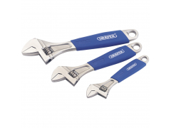 Soft Grip Crescent-Type Adjustable Wrench Set (3 Piece)