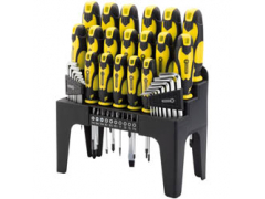 44 Piece Screwdriver Hex Key and Bit Set -Yellow